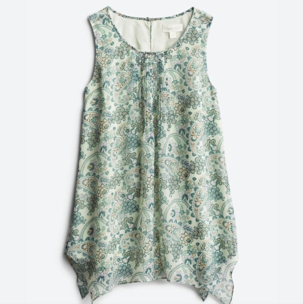 Tarine Pleat Detail Overlay Top